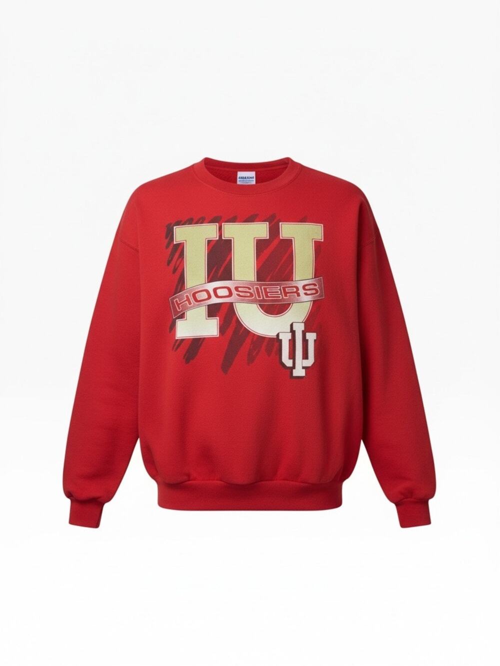 Vintage 90s Indiana Hoosiers IU Sweatshirt XXL Hanes Red College Graphic USA